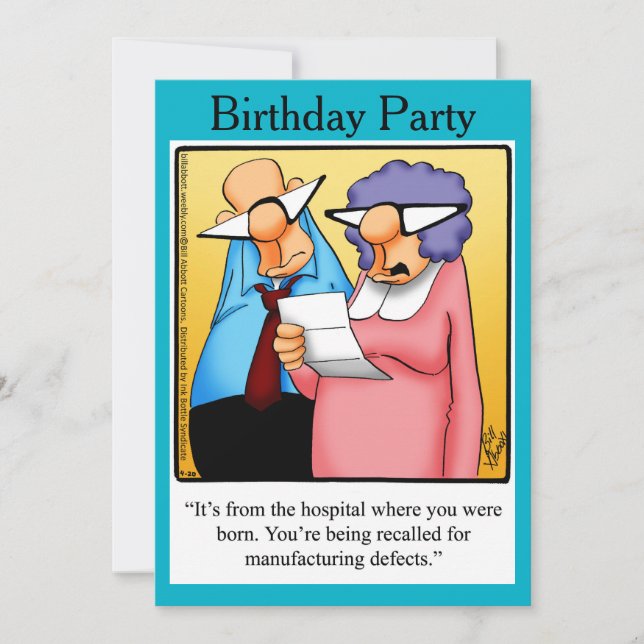 Funny 50th Birthday Party Invitations (Front)