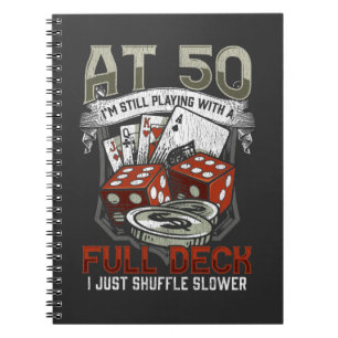 Funny 50th Birthday Poker Player Cards Gambling Notebook