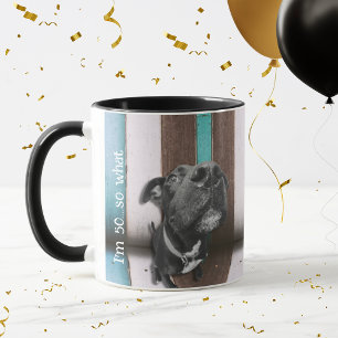 Funny 50th Birthday Quote Dog Close Up Mug