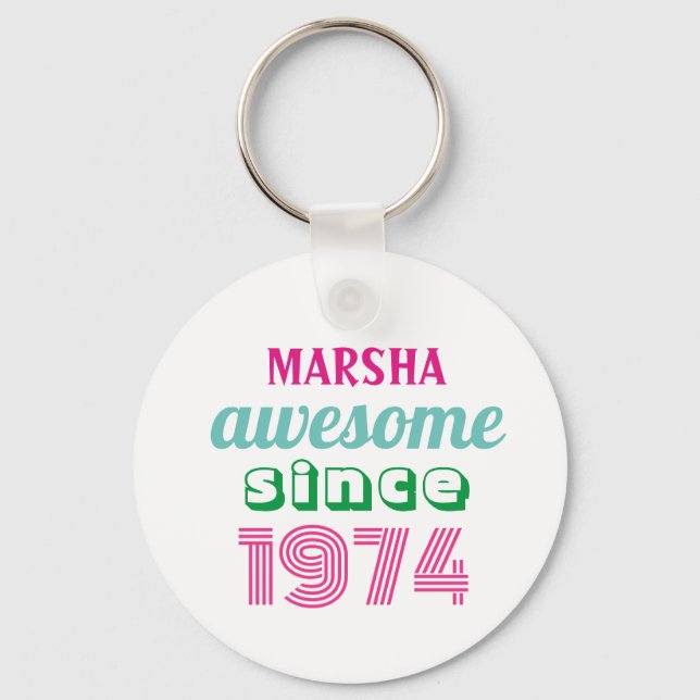 Funny 50th birthday quote  key ring (Front)