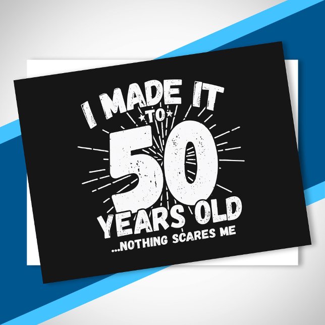 Funny 50th Birthday Quote Sarcastic 50 Year Old Postcard (Creator Uploaded)