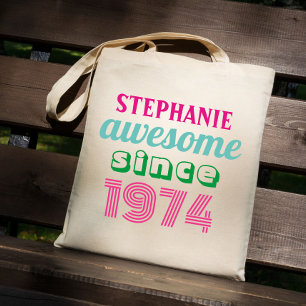 Funny 50th birthday quote  tote bag