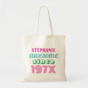 Funny 50th birthday quote tote bag