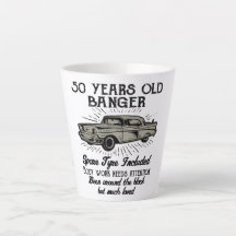 Funny 50th Birthday Retro Car Banger Add Name Date