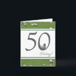 Funny 50th birthday sheep card<br><div class="desc">Funny 50th birthday sheep card.
Inside the message reads "happy birthday to ewe".
This can be customized with the personalize button.
Images taken in Cornwall,  UK.
The perfect card for a husband or male friend who loves the countryside or walking and rambling.</div>