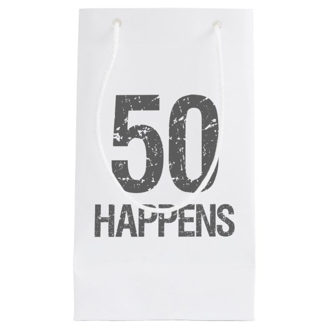 Funny 50th Birthday Small Gift Bag (Front)