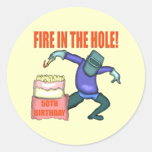 Funny 50th Birthday Sticker