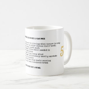FUNNY 50th Wedding Anniversary Personalised Coffee Mug