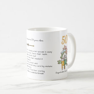 FUNNY 50th Wedding Anniversary Unicorns Customised Coffee Mug