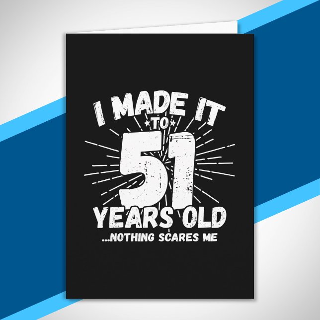 Funny 51st Birthday Quote Sarcastic 51 Year Old Card (Creator Uploaded)