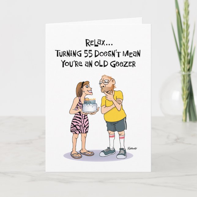 Funny 55th Birthday Card (Front)