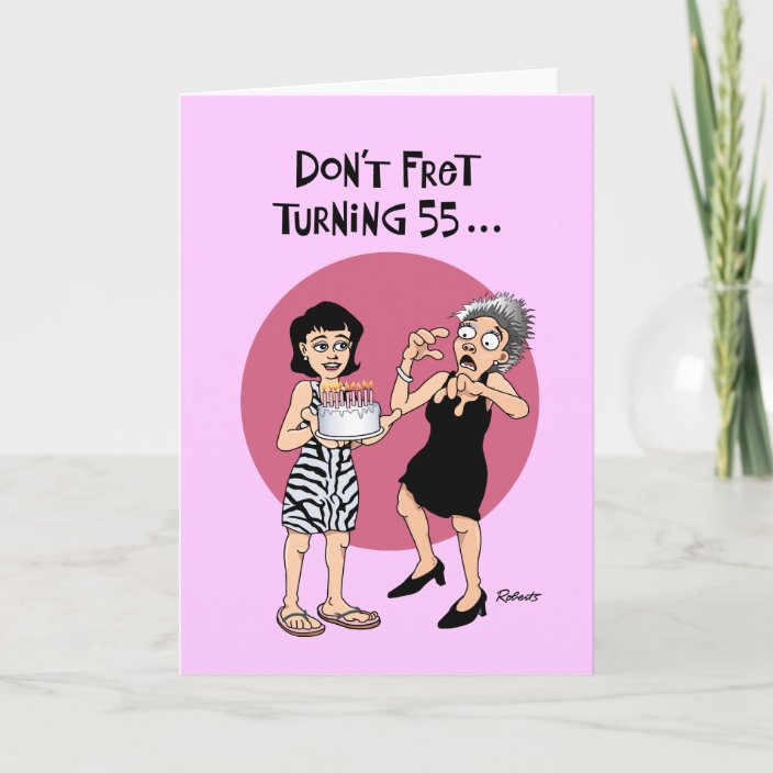 Funny 55th Birthday Card | Zazzle.co.uk