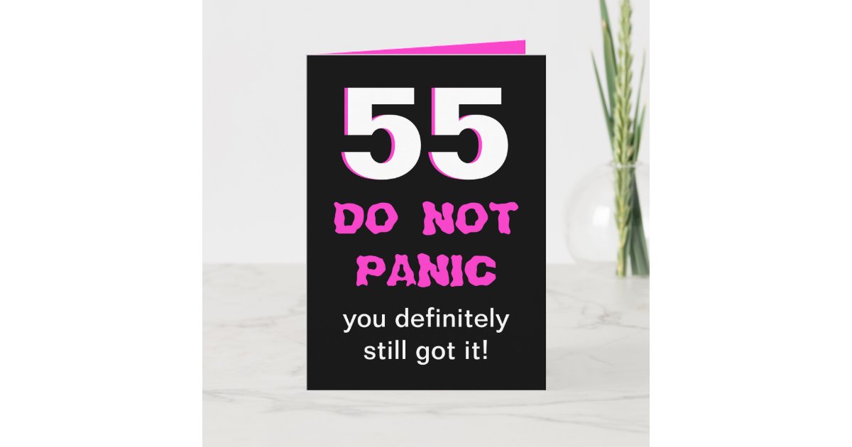 Funny 55th Birthday Card for Women | Zazzle.co.uk