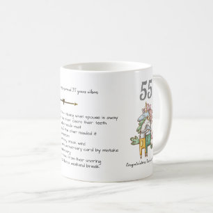 FUNNY 55th Wedding Anniversary Unicorns Customised Coffee Mug