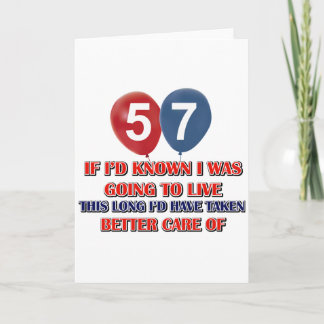 Funny 57 year old birthday card