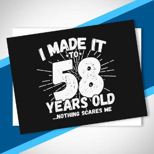 Funny 58th Birthday Quote Sarcastic 58 Year Old Postcard