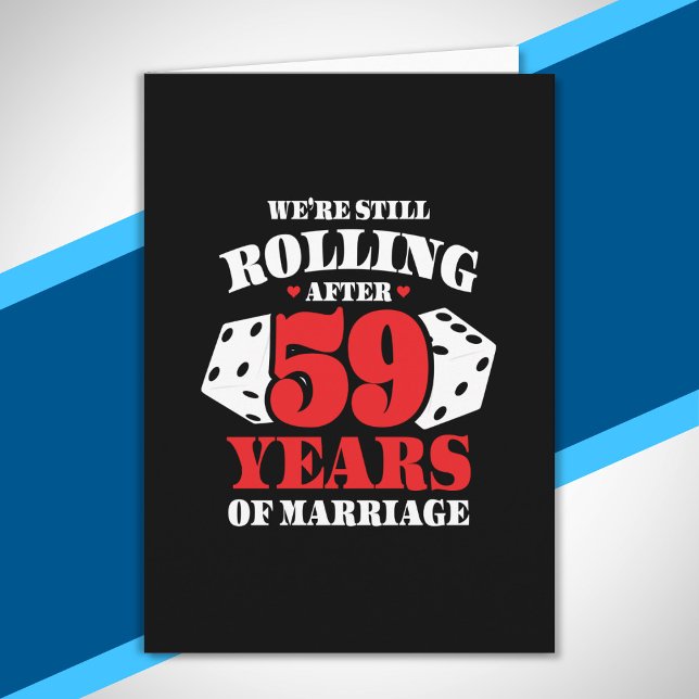 Funny 59th Anniversary Couples Married 59 Years Card (Creator Uploaded)
