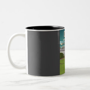 Funny 5 Star Dublin Ireland Travel Poster Two-Tone Coffee Mug