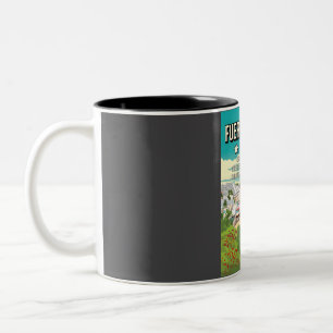 Funny 5 Star Fuerteventura Minimal Travel Poster Two-Tone Coffee Mug
