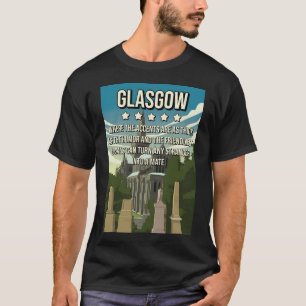 Funny 5 Star Glasgow Scotland Review Travel Poster T-Shirt
