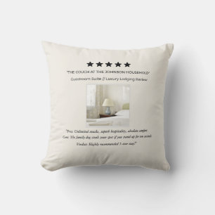 Funny 5 Star Guest Room Review Custom Photo Throw  Cushion