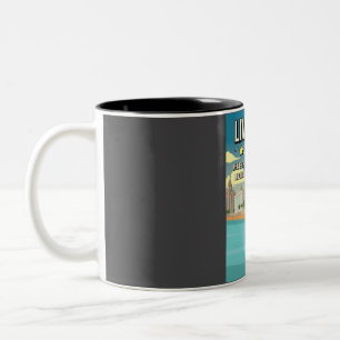 Funny 5 star Liverpool River Skyline UK Travel Pos Two-Tone Coffee Mug