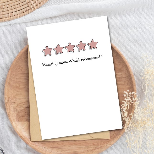 Funny 5-Star Review Mother's Day Holiday Card (Creator Uploaded)