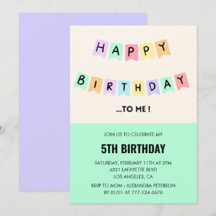 Funny 5th birthday invitations Happy Birthday