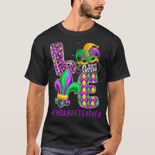 Funny 5th Grade Teacher Mardi Gras Family Matching T-Shirt