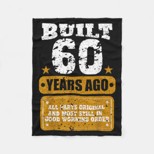 Funny 60th Birthday 60th Gifts 60 Year Joke Old Fleece Blanket