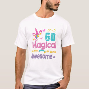 Funny 60Th Birthday Awesome 60 Years Old Unicorn C T-Shirt