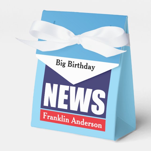 Funny 60th Birthday 🎉 Fake TV News Favour Box (Front Side)