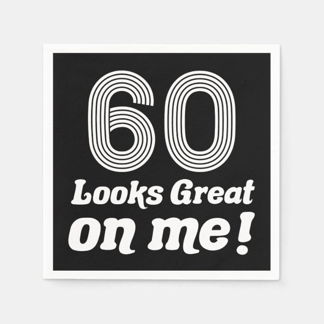 Funny 60th Birthday For Her Napkin (Front)
