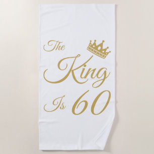 Funny 60th Birthday For Men Beach Towel