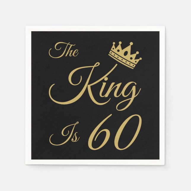 Funny 60th Birthday For Men Napkin (Front)