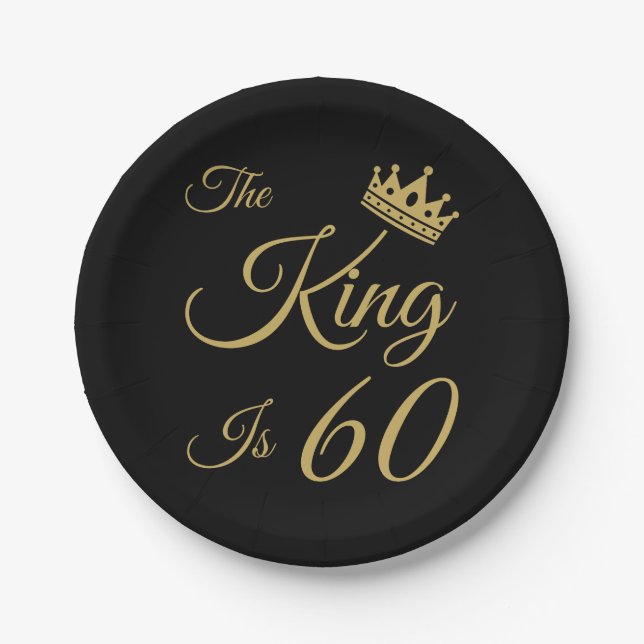 Funny 60th Birthday For Men Paper Plate (Front)