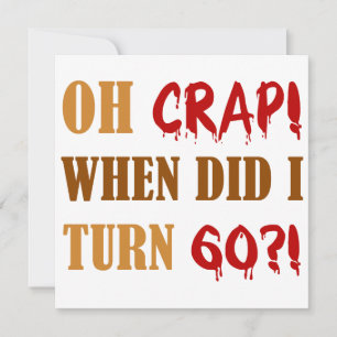 Funny 60th Birthday Gag Gift Card