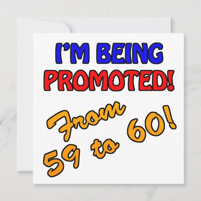 Funny 60th Birthday Gag Gifts Card (Front)