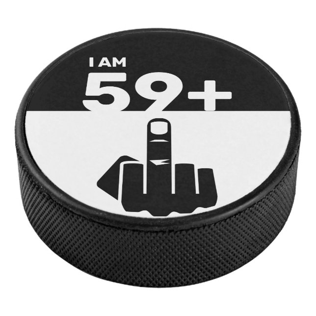 Funny 60th Birthday Gift, 59 Plus one Hockey Puck (3/4)