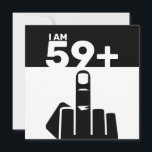 Funny 60th Birthday Gift, 59 Plus one Invitation<br><div class="desc">A 59 Plus One Invitation would make a unique and humourous gift for someone who is turning 60 years old. The "59 Plus One" design of the paddle plays on the birthday person's age, with the chequerboard pattern adding a fun and playful element. Funny 60th Birthday Gift, 69 Plus one...</div>