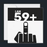 Funny 60th Birthday Gift, 59 Plus one Invitation<br><div class="desc">A 59 Plus One Invitation would make a unique and humourous gift for someone who is turning 60 years old. The "59 Plus One" design of the paddle plays on the birthday person's age, with the chequerboard pattern adding a fun and playful element. Funny 60th Birthday Gift, 69 Plus one...</div>