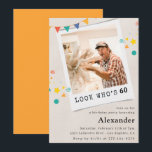 Funny 60th birthday invitations Men Fun Photo<br><div class="desc">Funny 60th birthday invitations Men Fun Photo</div>