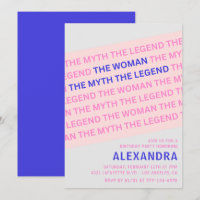 Funny 60th birthday invitations Quote Woman Myth