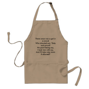 Funny 60th Birthday Limerick Gift Apron - Woman