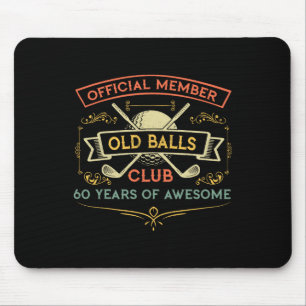 Funny 60th Birthday Old Club 60 Year Old Golfer Mouse Mat