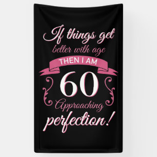 Funny 60th Birthday 'Perfection' Banner