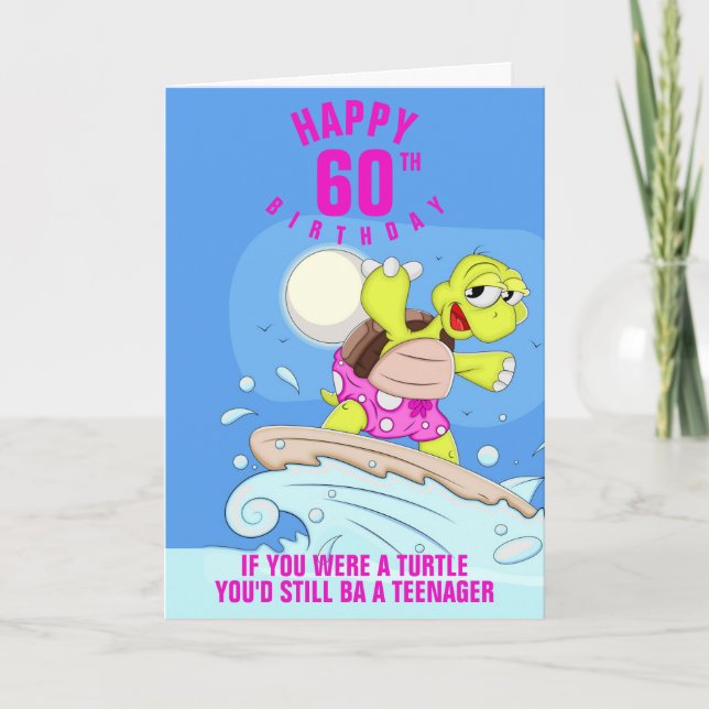 Funny 60th birthday quote card (Front)