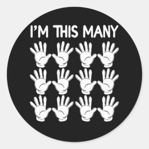 Funny 60th Birthday This Many Hand For 60 Year Old Classic Round Sticker