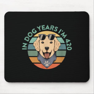 Funny 60th Birthday Weed Quote In Dog Years Men Mouse Mat