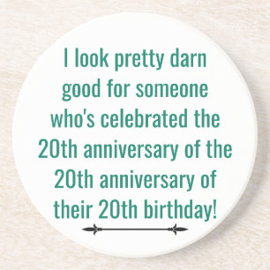 Funny 60th coaster
